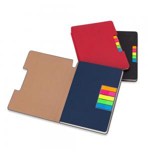 Caderno com autoadesivo  L :  15,6 cm  E :  1,3 cm  C:  21,1 cm 1 cor Silk Screen  