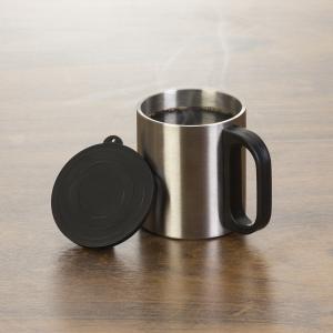 Caneca Inox 180ml  A: 8,1 cm  L:  10 cm  C:  21,5cm 1 COR Silk Screen  