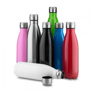 Garrafa Inox 750ml - BRILHO  Alt:  26,3 cm  Larg :  7,4 cm  Cir:  23,2 cm 1 COR Silk Screen  