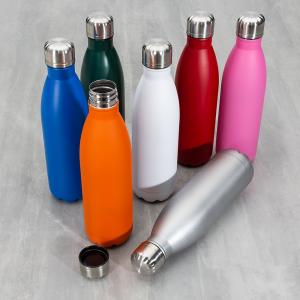 Garrafa Inox 750ml - FOSCA  Alt:  27,5 cm  Larg:  7,3 cm  Cir:  23 cm 1 COR Silk Screen  